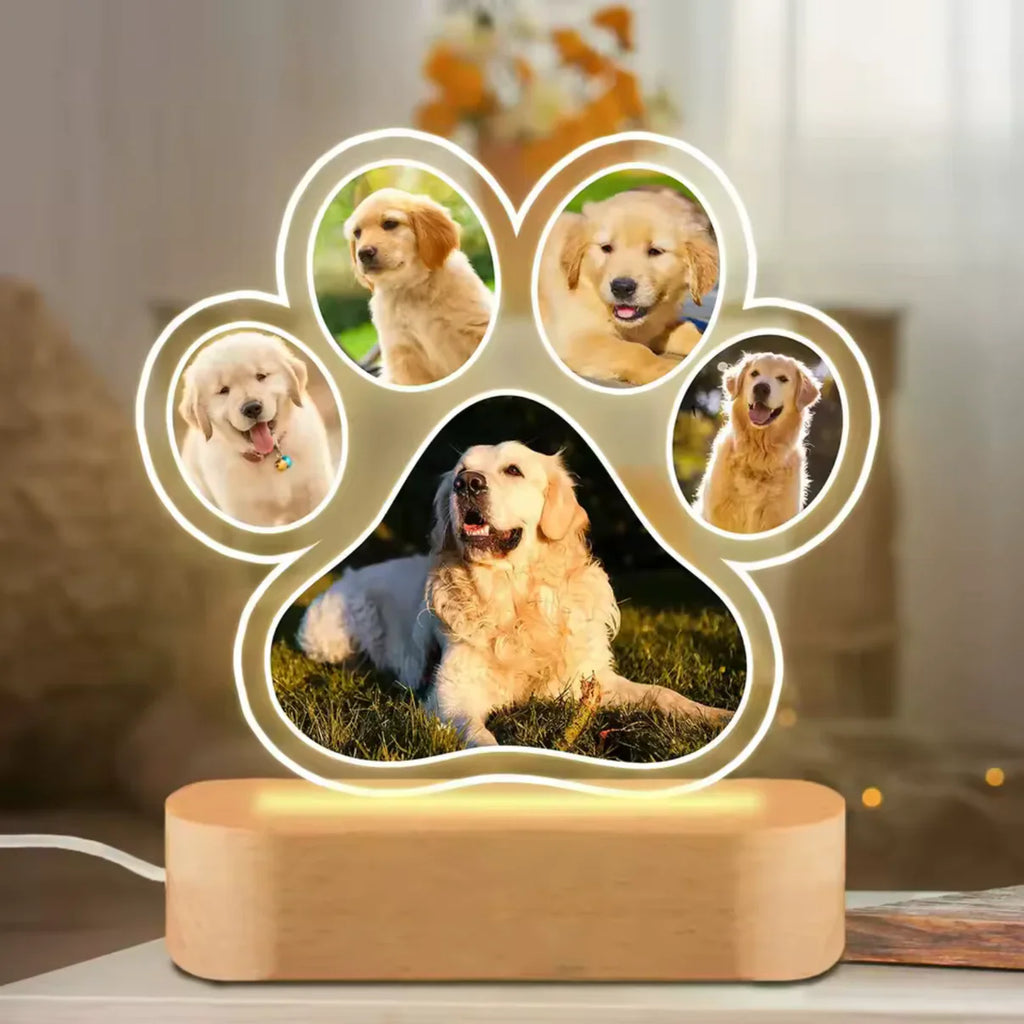 EternalPaws™ Personalized Pet Paw Lamp